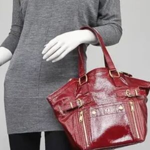 YVES SAINT LAURENT Red Patent Tote -